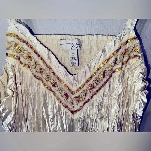 *NWT* Venezia Cream & Gold Tank Size 28 - Picture 3 of 6